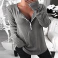 thumbnail image 2 of Vedolay Sweatshirt for Women 2023 Hooded Pullover Casual Loose Fit Comfy Slim-Fit Sweater Coat Gray,L, 2 of 5