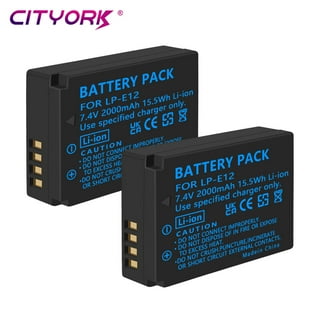 CITYORK 1800mAh LP-E12 Battery with Type-C USB-C Fast Charging for Canon  EOS-M, EOS M2, EOS M10, EOS M50, EOS M50 Mark II, EOS M100, EOS M200, SX70  HS Cameras 7.4v 