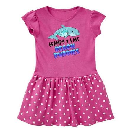 

Inktastic Grampy and I are Beach Buddies Cute Dolphins Gift Toddler Girl Dress