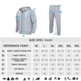 thumbnail image 5 of Men's Hooded Tracksuit 53 Piece Casual Full Zip Jogging Sweatsuit Sets(H.Grey,2XL), 5 of 5