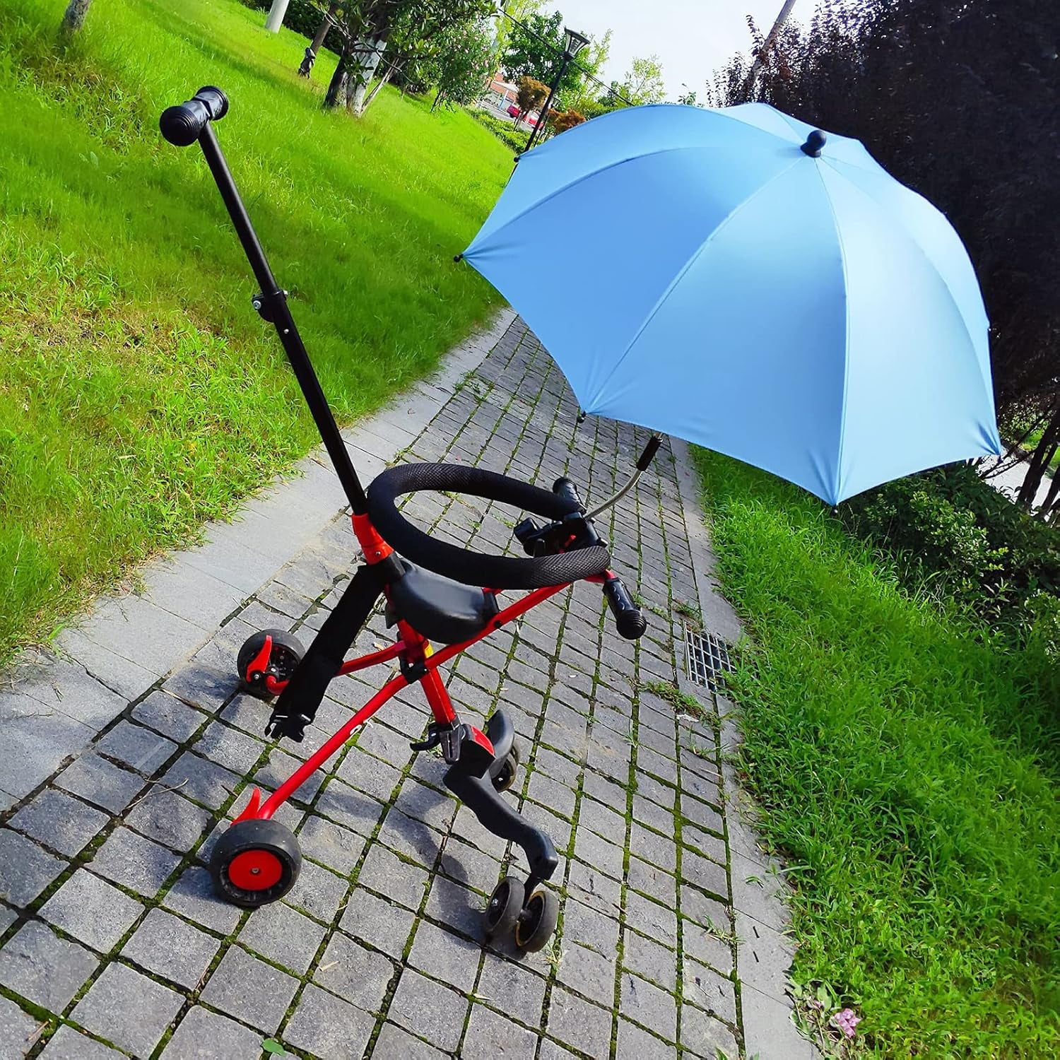Pram  with Adjustable Clamp, UPF 50+ -Proof Parasol for Strollers