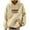 Beige, variant on IROINNID Women's Long Sleeve Hoodie Mid-Length Letter Print Comfy Pullover Sweatshirts with Pocket, Red