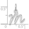 thumbnail image 4 of 14K White Gold Uppercase Letter M Initial Charm(Length 16) - Jbsp, 4 of 5