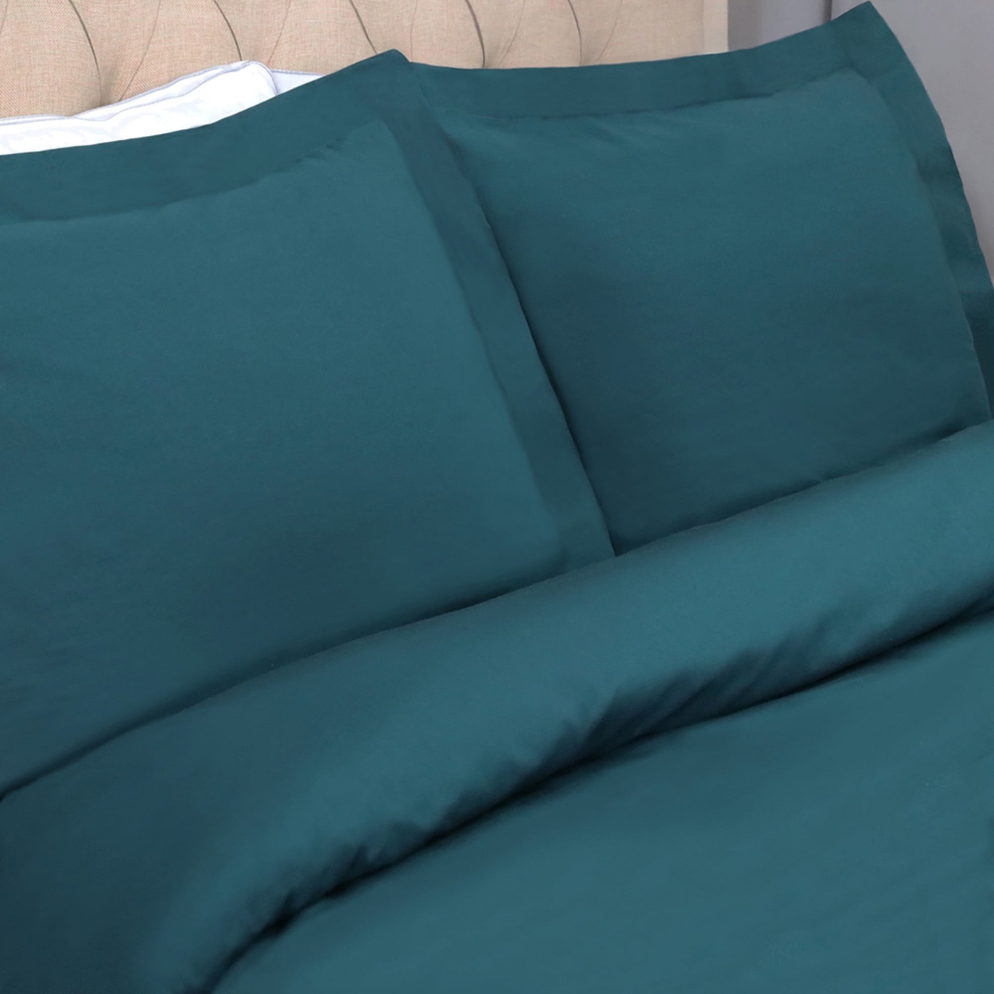 Superior Cotton Duvet Cover Set, King/ Cal King, Navy Blue