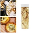 thumbnail image 2 of Papel de aluminio comestible dorado o plateado de 2 g para cocinar, bebidas, postres, pasteles y helados. Decoración con dorado seguro., 2 of 8