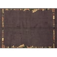 thumbnail image 1 of Ahgly Company Indoor Rectangle Abstract Brown Modern Area Rugs, 2' x 5', 1 of 4