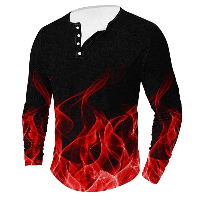 Blusas y camisas de manga larga con cuello redondo para hombre, estilo casual, cuello redondo, estampado, para fitness, deportes, manga larga, blusa de poliéster.