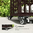 thumbnail image 5 of Outsunny Rattan Pool Float Storage Organizer, Wheeled Pool Caddy with Basket Shelf Towel Bars, Mixed-Brown, 5 of 9