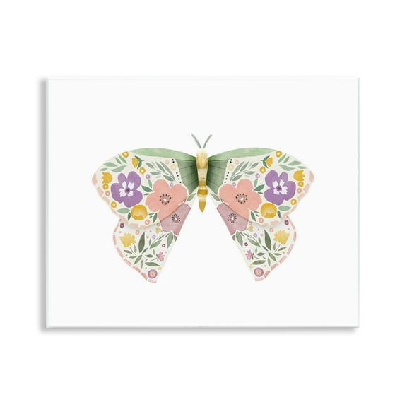 Stupell Industries Marigold Floral Moth Insects Painting Unframed Art Print Wall Art, 14 x 11