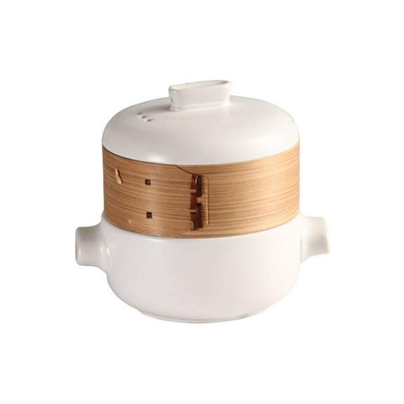 Soup pot, Japanese casserole, steamer set with lid, ceramic pot for household, high temperature resistance, for gas stoves, multifunctional kitchenware