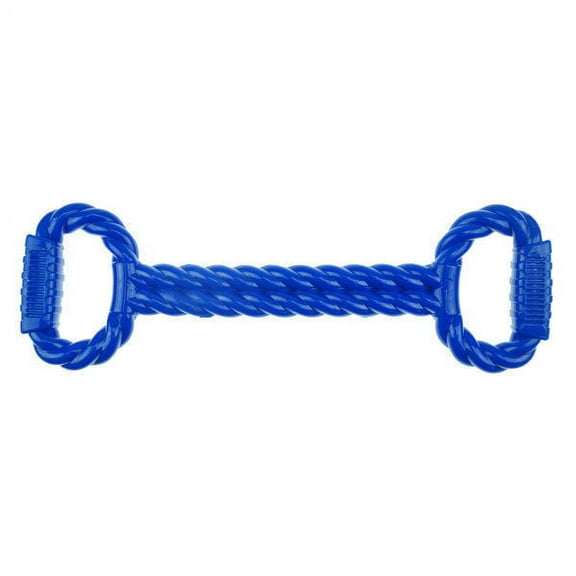 Infinite Tug Dog Toy Braided TPR Texture Tough Rubber Handles 18" Choose Color (Blue)