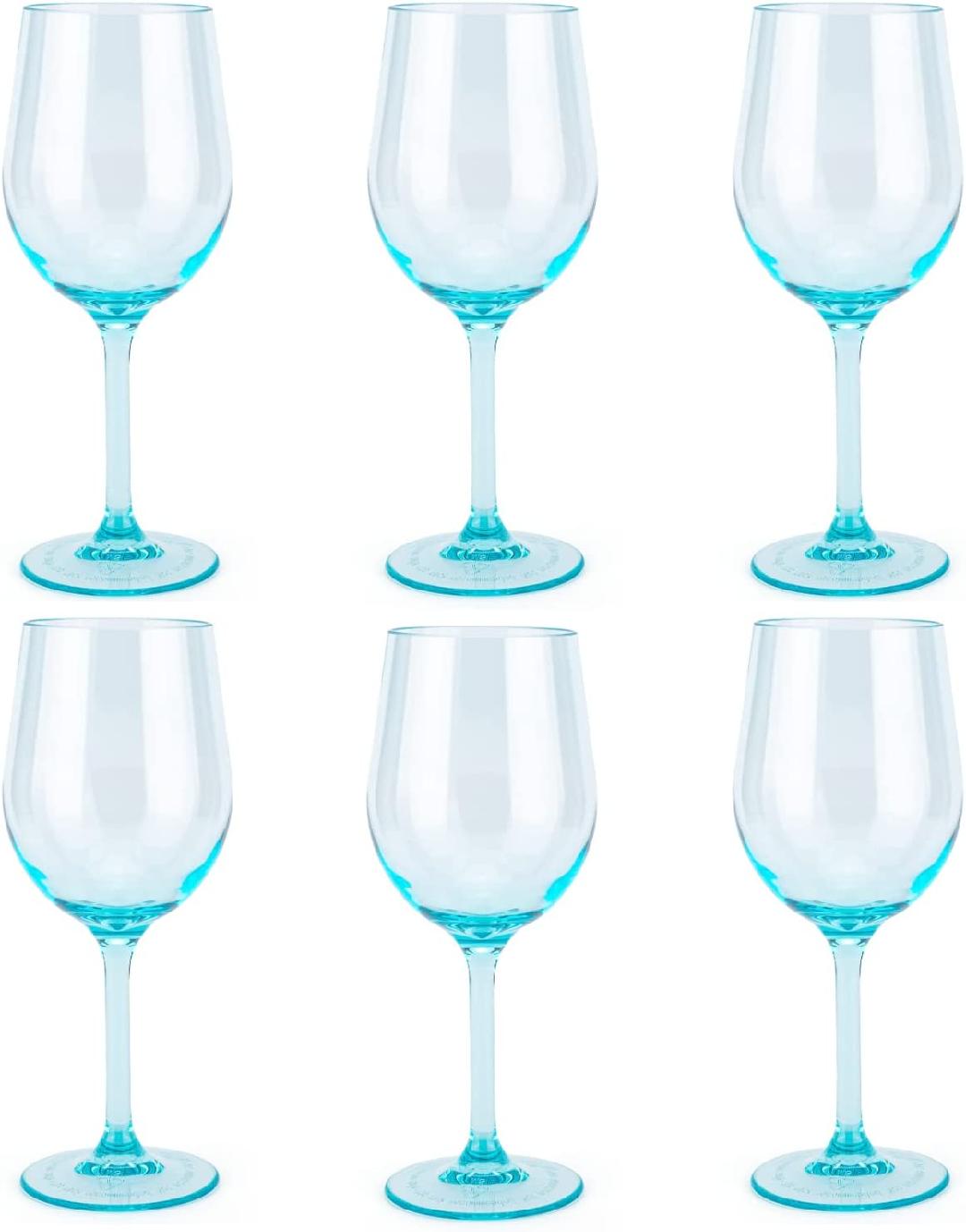 Classic Acrylic AllPurpose Wine Glasses, 19ounce Plastic Stem Wine
