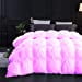 thumbnail image 3 of Pink All Season Down Pin-Tuck Comforter- King Size 102 x 92 Inches 1 pc Pinch Pleated Comforter 600 GSM & 4-Corner Tab's 100% Egyptian Cotton- - Pink Solid, 3 of 15