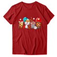 thumbnail image 2 of Fiudx Camisetas para Mujer Blusa de Manga Corta con Estampado de Moda para Mujer, Divertida Camiseta con Cuello Redondo, 2 of 3