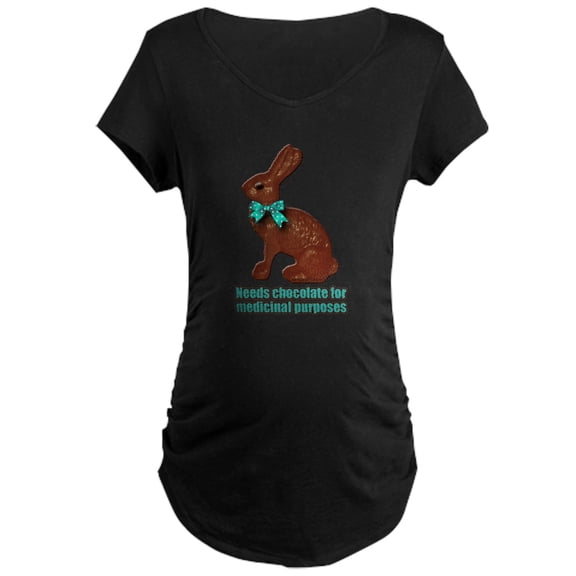 CafePress - Chocolate For Medicinal Purpo Maternity Dark T Shi - Maternity Dark T-Shirt