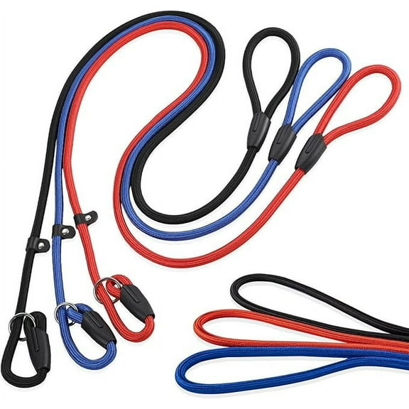 3pcs Slip Lead Dog Leash,Strong Nylon Rope Leash,Training Leash for Large Medium and Small Dogs