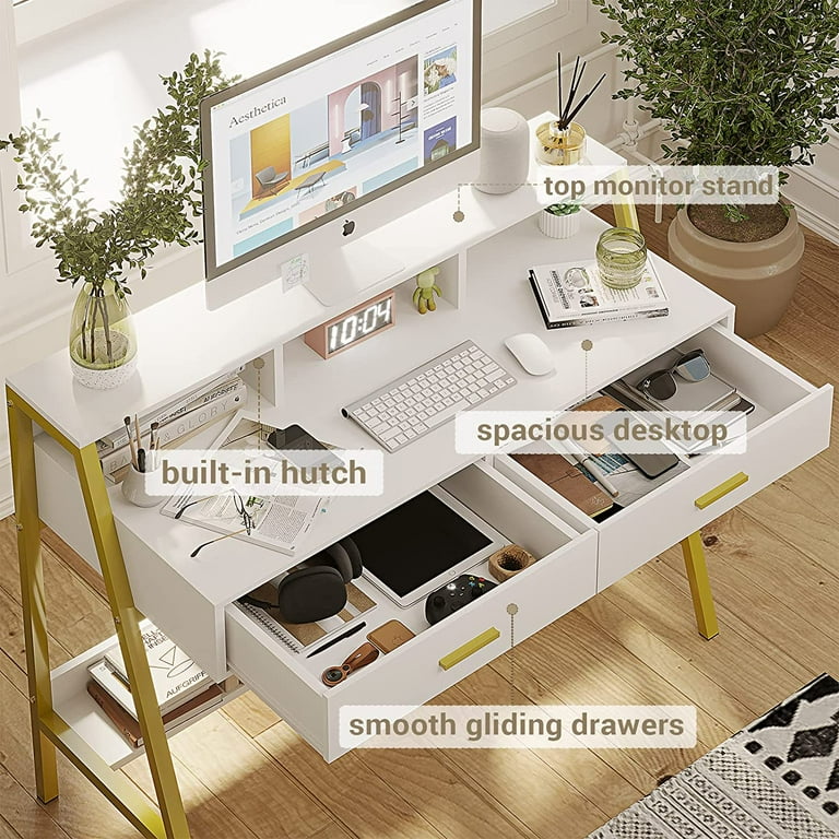 41 inch 2024 white desk