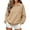 Beige, variant on Sheghy Plus Size Womens Blouses V Neck Front Button Corduroy Solid Color Long Sleeve Pullover Tops Blouse Shirt Black S