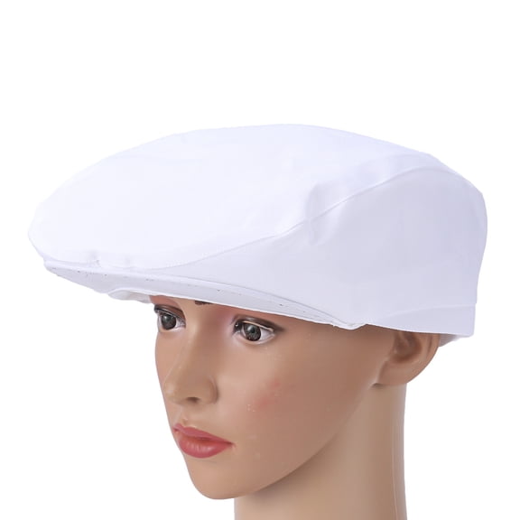 Mobutofu Unisex White Chef Hat Cotton Beanie for Kitchen Professionals
