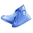 thumbnail image 1 of 1 par de fundas de PVC para zapatos de lluvia, impermeables, antideslizantes, reutilizables, para días lluviosos, color azul perla, L, 1 of 12