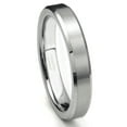thumbnail image 1 of Andrea Jewelers Tungsten Carbide 5MM Beveled Wedding Band Ring With Brushed Center Sz 8.5, 1 of 4