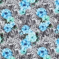 thumbnail image 2 of Zelouf Zs1702Yy Print Scuba  , Sewing, DIY, Crafts Fabric by the Yard, 194Black/blue, 3 Yard, 2 of 2