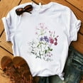 thumbnail image 5 of Ruimatai Summer Women Shirt Women's Fashion Floral Print Female Round Neck Loose T-Shirt, 5 of 9