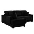 thumbnail image 7 of FFZ 93inch Sectional L-Shaped Sofa Couch with Reversible Chaise Lounge, Black, 7 of 7
