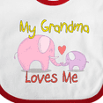 thumbnail image 4 of Inktastic My Grandma Loves Me Boys or Girls Baby Bib, 4 of 4