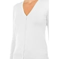 thumbnail image 4 of Women's V-Neck Button Down Long Sleeve Classic Knit Cardigan Sweater, 4 of 4