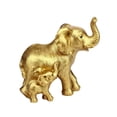 thumbnail image 2 of Estatua creativa de elefante, adorno de mesa en miniatura, escultura artesanal de resina. Oro, 2 of 7