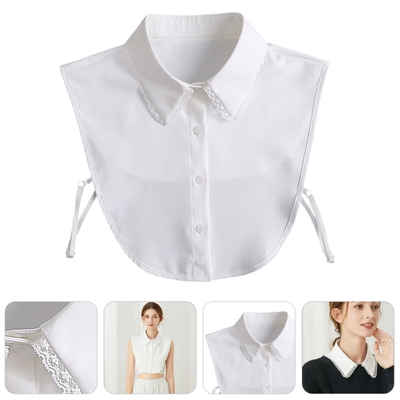Raindrops 1Pack Detachable Collar Women White Lace Fashion Accessory for All Seasons