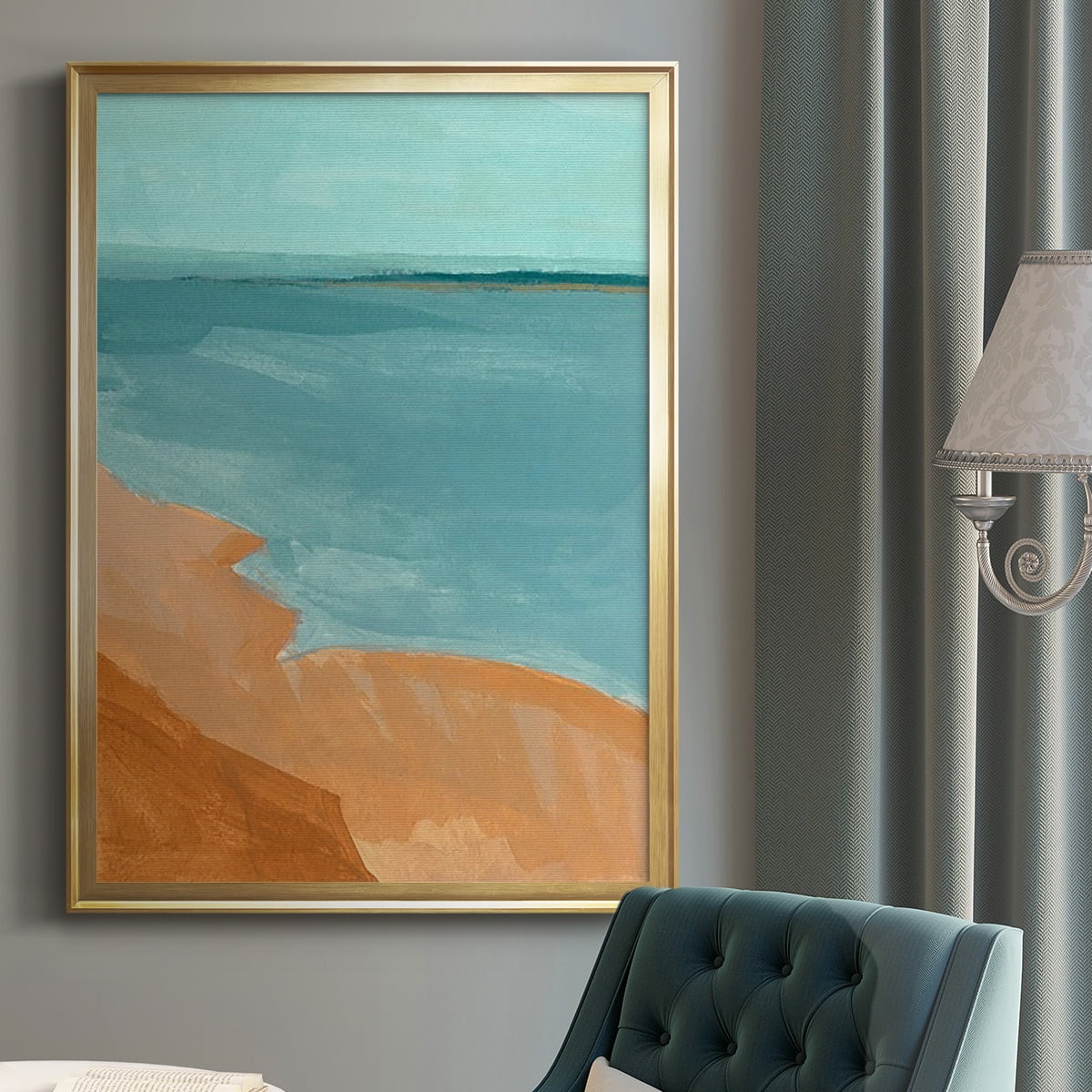 Out on the Sandbar II Premium Framed Print, in Gold, Black, or Silver - Ready to Hang
