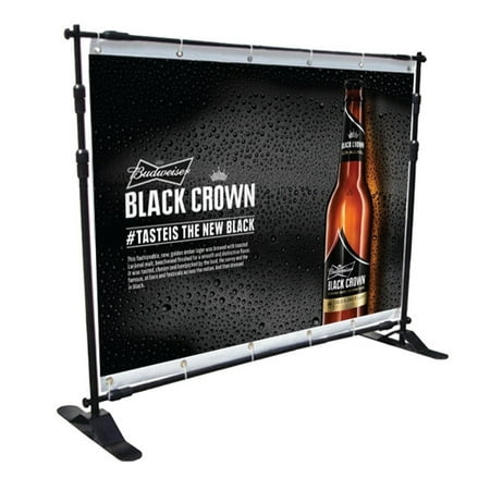 Signworld Telescopic Step and Repeat Backdrop Banner Stand - Great for Trade Shows and Promotions (Marketing, Promotional, Advertising, Graphic,