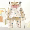 thumbnail image 2 of UAYOTSE Boys Long Sleeve Pajama Two Piece Set, Cute Pattern Loungewear Sleep Outfit for Toddler Boys Size 5-6 Years, 2 of 4