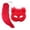 Red-mask19x17cm,30x10cm, variant on SUYOLL Halloween Plush Half Face Mask With Tail Set Soft Faux Animal Mask Cosplay Accessory For Adult Men Women Party Stage Masquerade Costume Prop