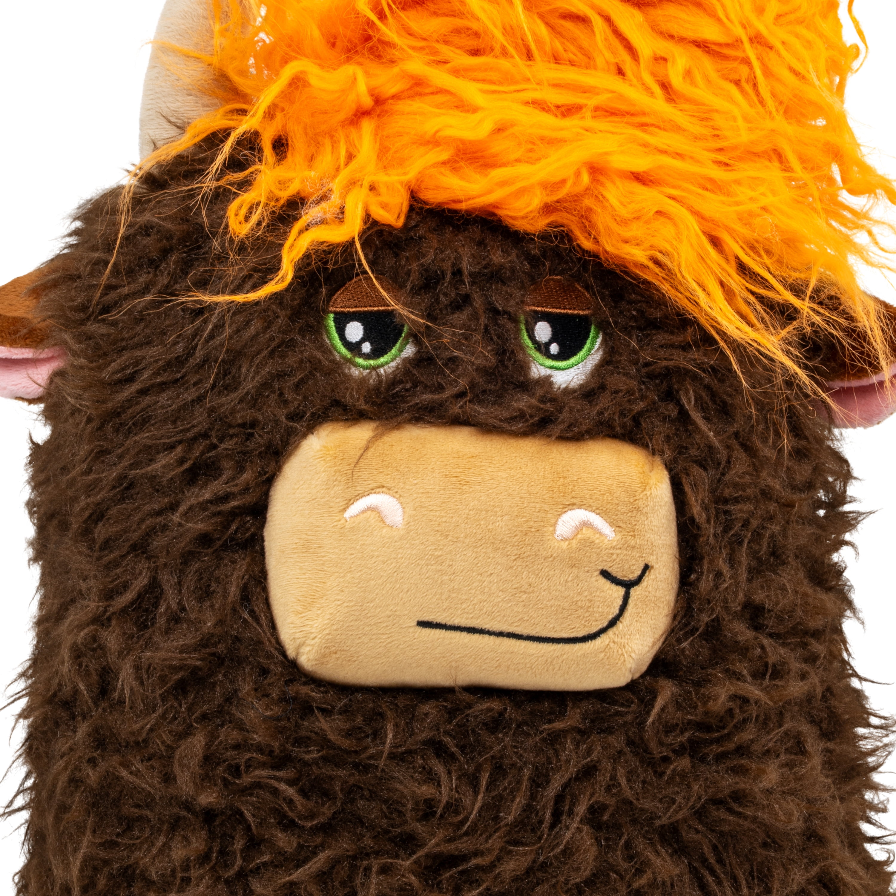 KONG® Comfort Squeaker Dog Toy, Highland Cow, Jumbo Extra Large
