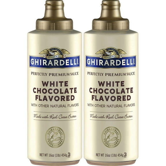 Ghirardelli White Chocolate Sauce 16 Oz Squeeze Bottle (Pack Of 2)
