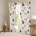 thumbnail image 3 of Homewish Cute Rabbit Bear Curtains Pack of 2 (42x84 Each),Jungle Deer Curtains Blackout,Rustic Plant Leaves Bedroom Curtains For Men Women,Super Cozy Room Decor, 3 of 6