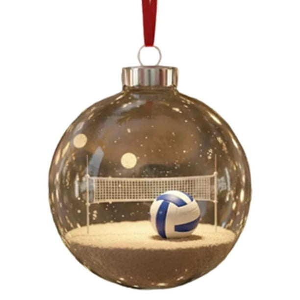 Bola Decorativa Juego de adornos de cristal de 8x8 cm, bolas blancas para árbol de Rkxzt