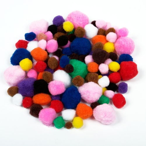 1 Pound Multi Colored Assorted Craft Pom Poms Bulk 750 Pieces Walmart