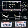 thumbnail image 3 of 27 Pcs Diamond Car Interior Accessories Set for Women, Include 15 Inch Steering Wheel Covers, Bling License Plate Frame, Bling Phone Holder, Bling Car Coasters, Multicolor, 3 of 16