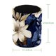 thumbnail image 4 of Organizador de escritorio compacto con portalápices: juego de accesorios de escritorio para estudio de maquillaje y arte, diseño de flores., 4 of 5