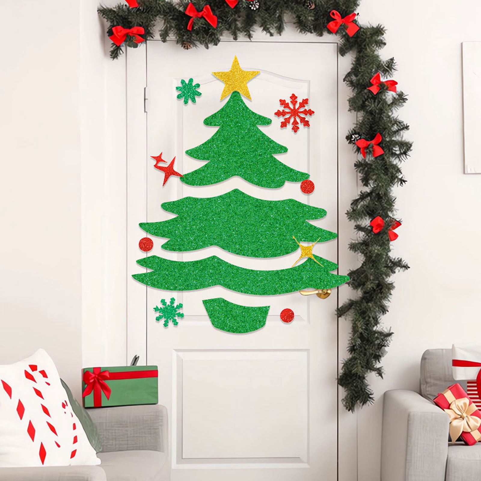 Autocollants Noël Pour Fenêtres - Lot De 9 Stickers Mignons - Décorations Vitre Faciles à Poser