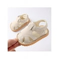 thumbnail image 4 of Summer Baby Boys Girls Breathable Anti-Slip Solid Print Shoes Sandals Toddler Soft Soled First Walkers, 4 of 5