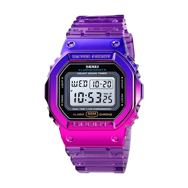 Relojes de pulsera digitales SKMEI reloj despertador de hora dual relojes de mujer para la vida diaria Hugtrwg Para estrenar