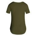 thumbnail image 4 of Women's T-Shirts Top TShirt For Women Short Sleeves Solid Color Outdoor Loose Casual Tshirt Comfortable Fashionable for Everyday Wear, 4 of 6