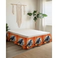thumbnail image 2 of Halloween Crow Bed Skirt Moon Branches Orange Classic Retro Art Bed Skirts California King Size 16 Inch Drop, Wrap Around Dust Ruffle&nbsp;Bedskirt with Adjustable Elastic Belt for Queen Size Beds, 2 of 7