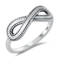 thumbnail image 1 of Infinity Criss Cross Detailed Milgrain Ring .925 Sterling Silver Band Jewelry Female Male Size 6, 1 of 4