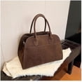 thumbnail image 3 of Modavo - Bolsa de paseo parisina para mujer, bolsa de mano para mujer, color café chocolate para mujer, grande, moda retro hombro, 3 of 3